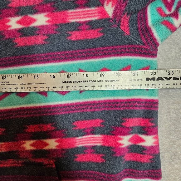 Sonoma Womens L Purple Full-Zip Fleece Jacket With Aztec Print colorful boho - Picture 4 of 12